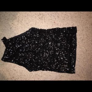 Black sequin top